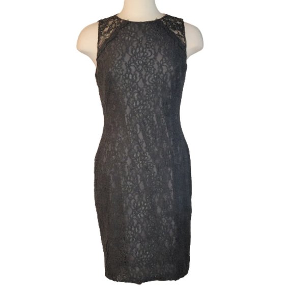 Lauren Ralph Lauren Dresses & Skirts - Lauren Ralph Lauren Evening Lace Dress w Beading Grey Size 14 Cocktail Halter